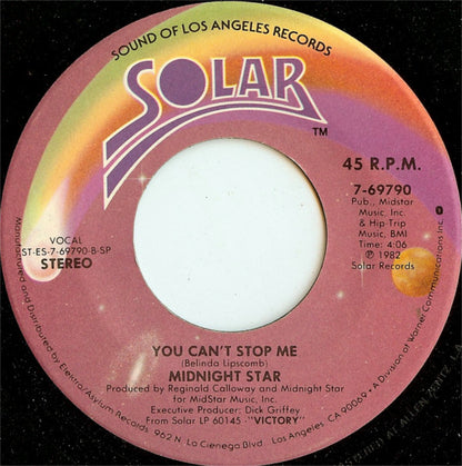 Midnight Star : Wet My Whistle (7", Single, SP )