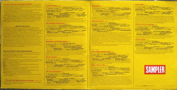 Frank Zappa : You Can't Do That On Stage Anymore Sampler (2xLP, Smplr)