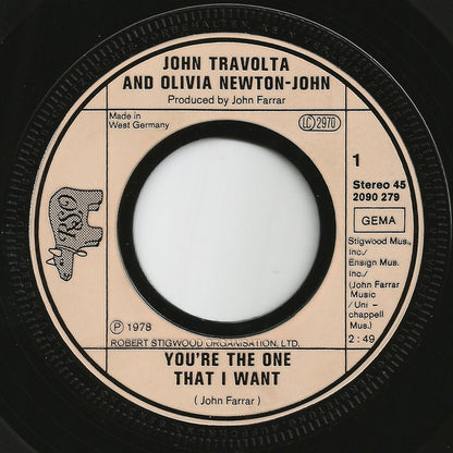John Travolta, Olivia Newton-John : You're The One That I Want (7", Single, Inj)