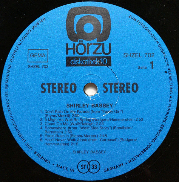 Shirley Bassey : Shirley Bassey (LP, Comp)