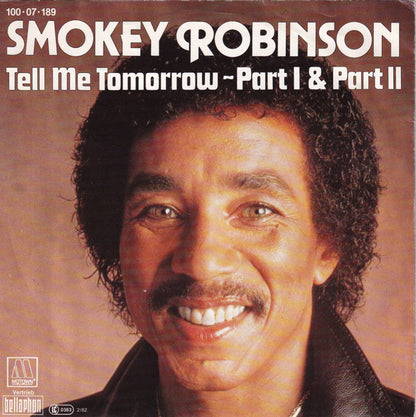 Smokey Robinson : Tell Me Tomorrow - Part I & Part II (7", Single)