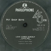 Pet Shop Boys : Love Comes Quickly (12", Single)