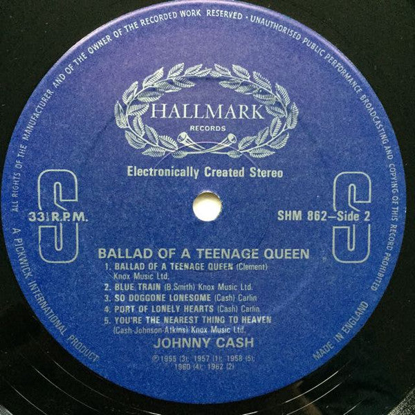 Johnny Cash : Ballad Of A Teenage Queen (LP, Comp, RP)