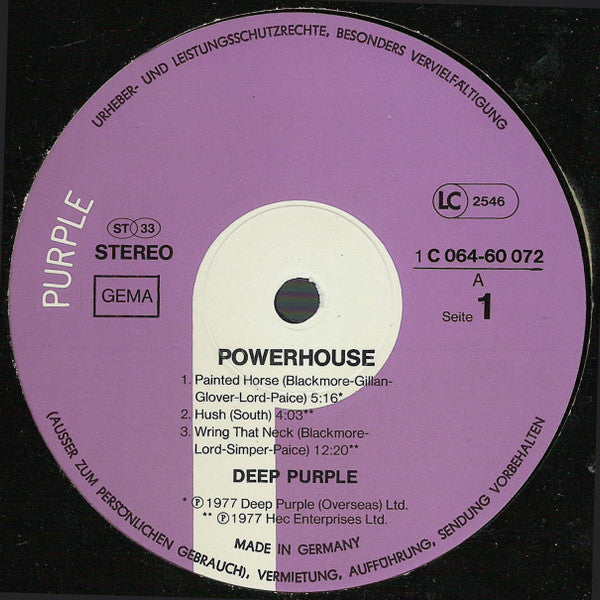 Deep Purple : Powerhouse (LP, Album)