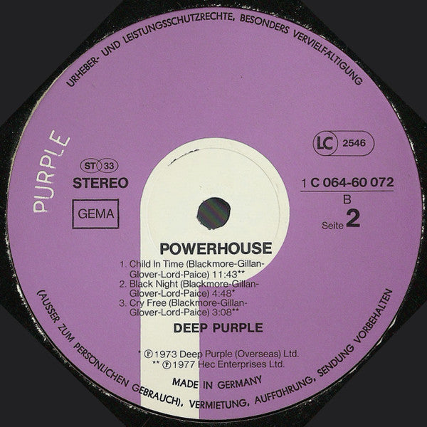 Deep Purple : Powerhouse (LP, Album)