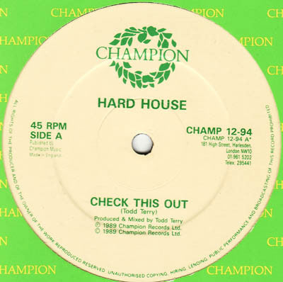 Hardhouse : Check This Out / 11.55 (12")