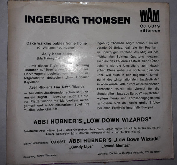 Ingeburg Thomsen & Abbi Hübner's Low Down Wizards : Cake Walking Babies From Home / Jelly Bean Blues (7", Single)