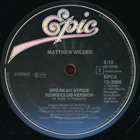 Matthew Wilder : Break My Stride (Remix / Club Version) (12", Maxi)