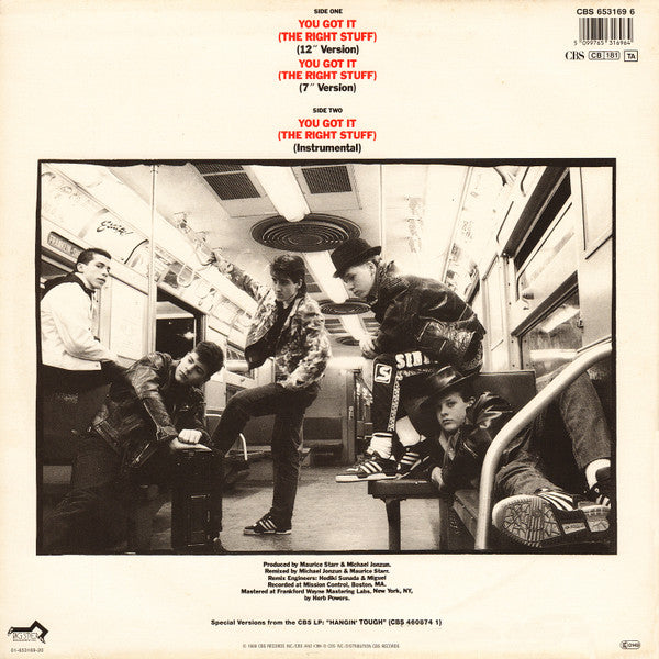 New Kids On The Block : You Got It (The Right Stuff) (12", Maxi)