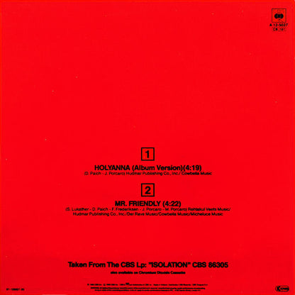 Toto : Holyanna (12", Maxi)