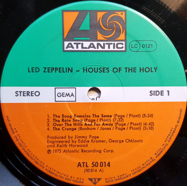 Led Zeppelin : Houses Of The Holy (LP, Album, RE, Gat)