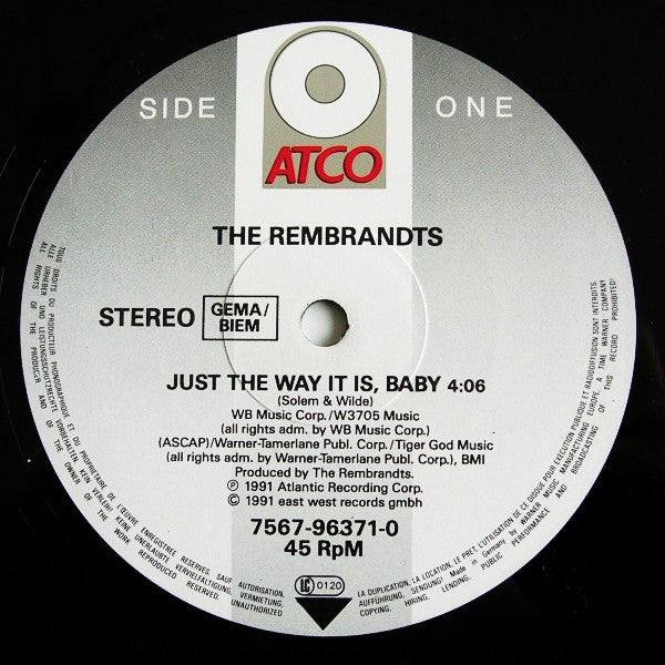 The Rembrandts : Just The Way It Is, Baby (12")