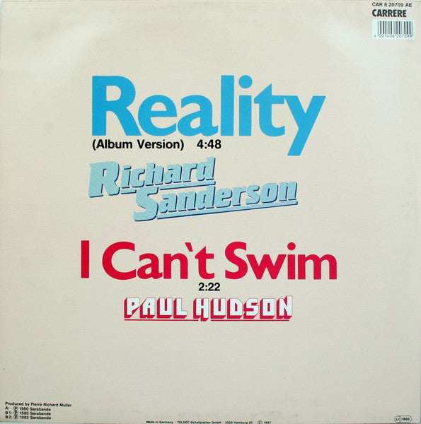 Richard Sanderson : Reality (12", Maxi)