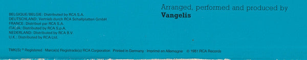 Vangelis : Greatest Hits (2xLP, Comp, Gat)