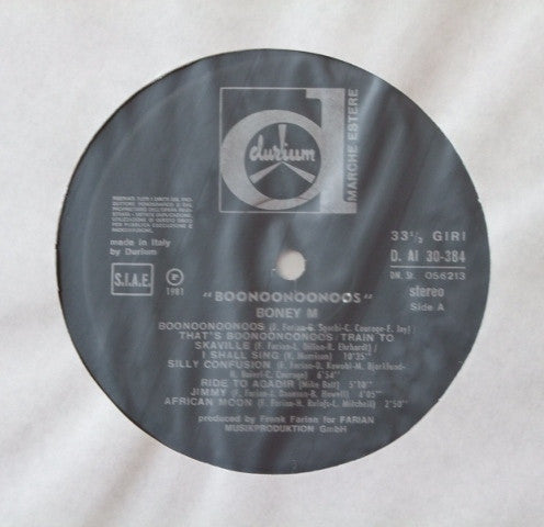 Boney M. : Boonoonoonoos (LP, Album, Hal)