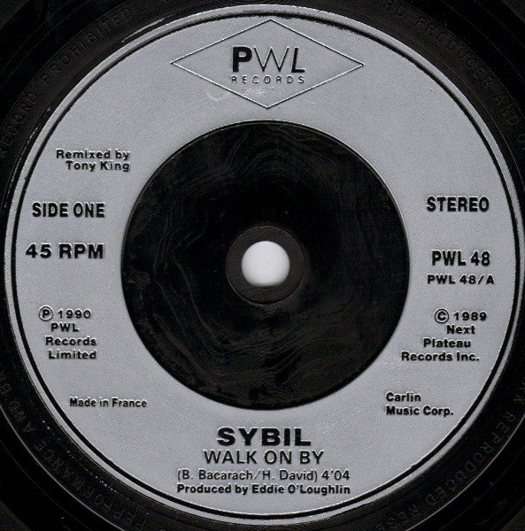 Sybil : Walk On By (7", Single, Sil)