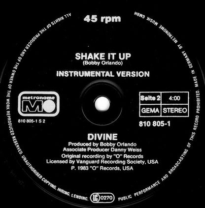 Divine : Shake It Up (Special Long Version) (12")