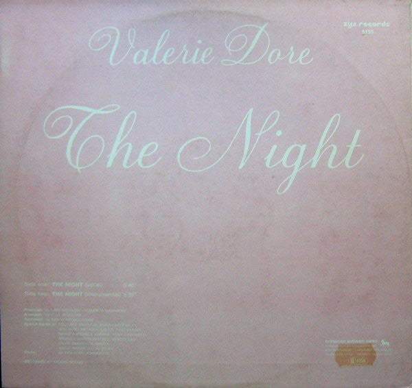 Valerie Dore : The Night (12", Maxi)