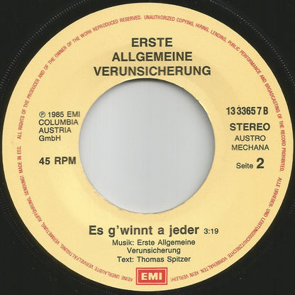 Erste Allgemeine Verunsicherung* : Ba Ba Banküberfall (7", Single)