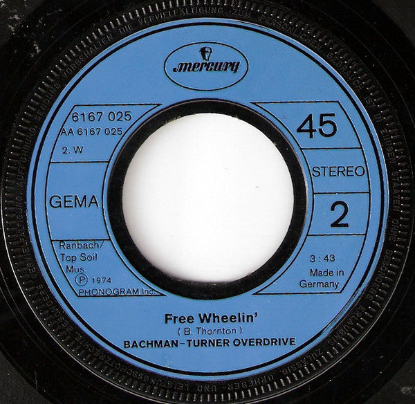 Bachman-Turner Overdrive : You Ain't Seen Nothin' Yet (7", Single)