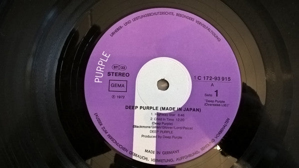 Deep Purple : Made In Japan (2xLP, Album, RE, Gat)