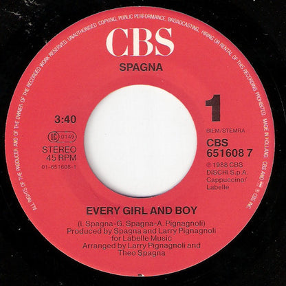 Spagna* : Every Girl And Boy (7", Single)