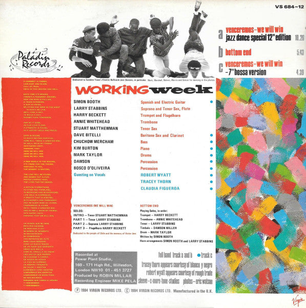 Working Week : Venceremos (We Will Win) (12", Single)