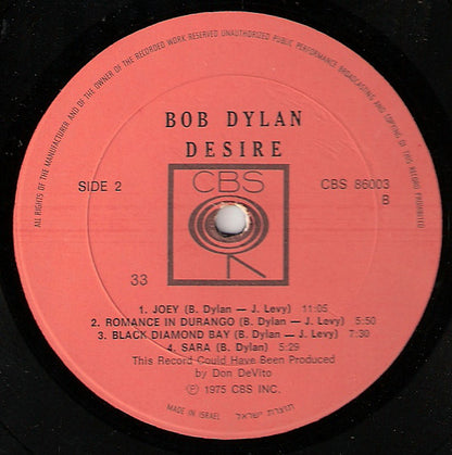 Bob Dylan : Desire (LP, Album)