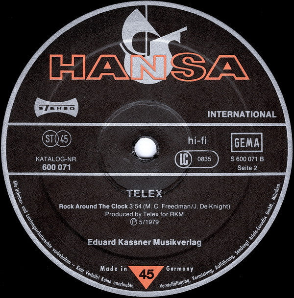 Telex : Moskow Diskow (12", Single)