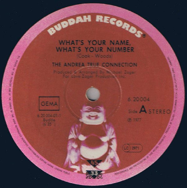 Andrea True Connection : What's Your Name, What's Your Number / Fill Me Up (Heart To Heart) (12")