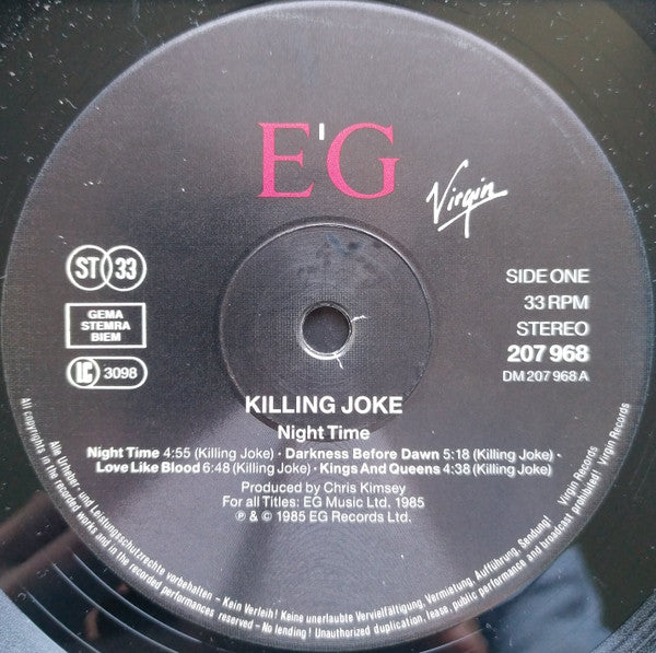 Killing Joke : Night Time (LP, Album, RE)