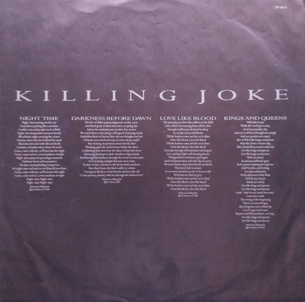 Killing Joke : Night Time (LP, Album, RE)