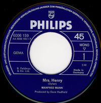 Manfred Mann* : Mrs. Henry (7", Mono)