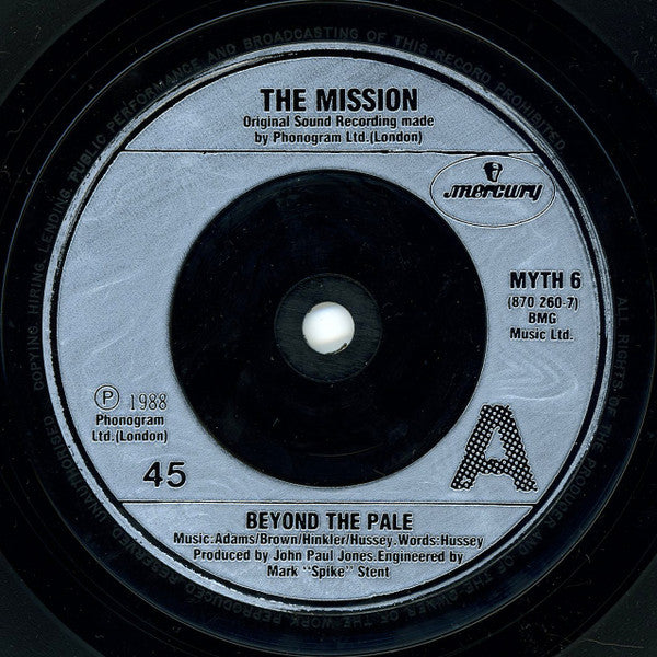 The Mission : Beyond The Pale (7", Single, Sil)