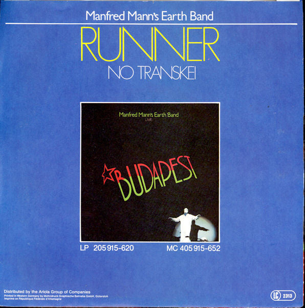 Manfred Mann's Earth Band : Runner (7", Single)
