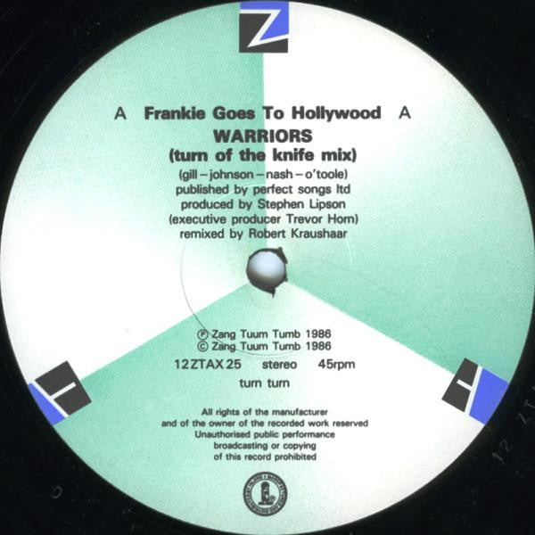 Frankie Goes To Hollywood : Warriors (Turn Of The Knife Mix) (12", Single, Ltd)