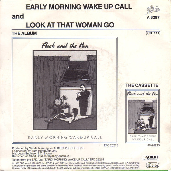 Flash And The Pan* : Early Morning Wake Up Call (7", Single)