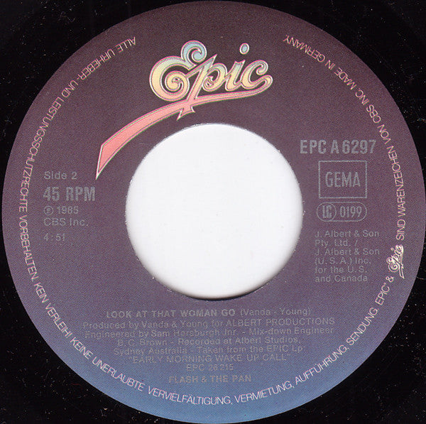 Flash And The Pan* : Early Morning Wake Up Call (7", Single)