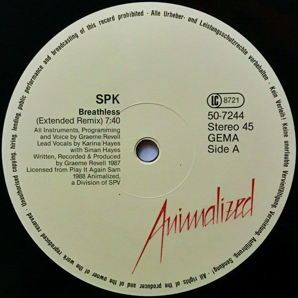SPK : Breathless (12")