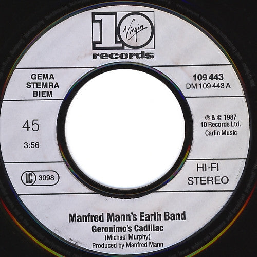 Manfred Mann's Earth Band : Geronimo's Cadillac (7", Single)
