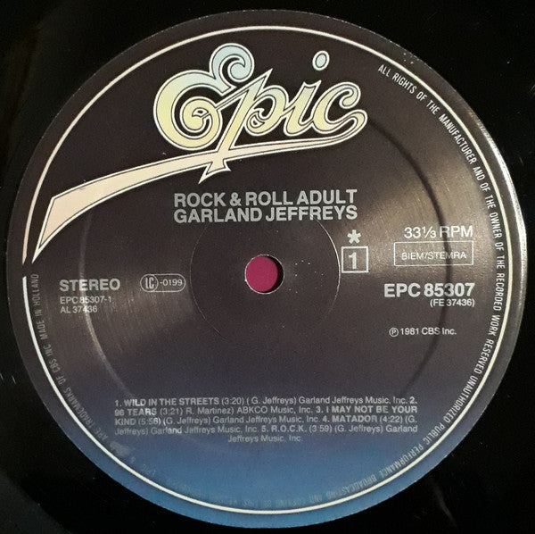 Garland Jeffreys : Rock & Roll Adult (LP, Album)