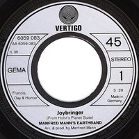 Manfred Mann's Earth Band : Joybringer / Can't Eat Meat (7", Single)