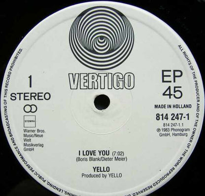 Yello : I Love You (12", EP)