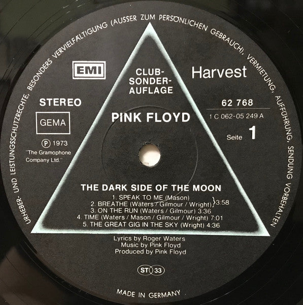 Pink Floyd : The Dark Side Of The Moon (LP, Album, Club)