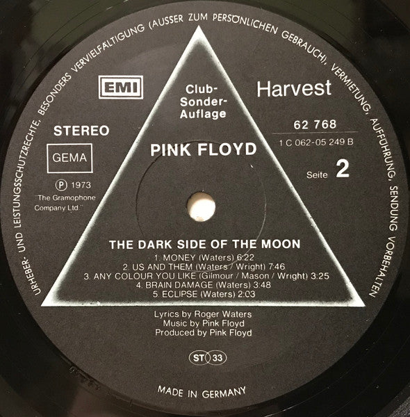 Pink Floyd : The Dark Side Of The Moon (LP, Album, Club)