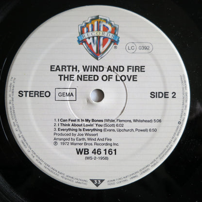 Earth, Wind And Fire* : The Need Of Love (LP, Album, RE)