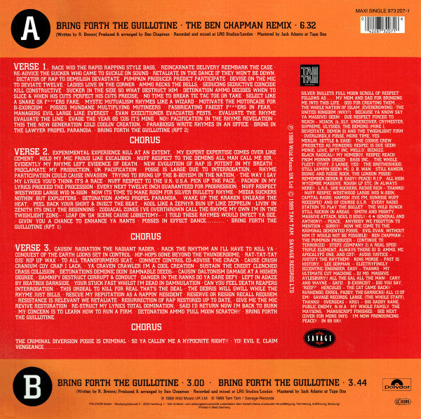 Silver Bullet : Bring Forth The Guillotine (12", Single)