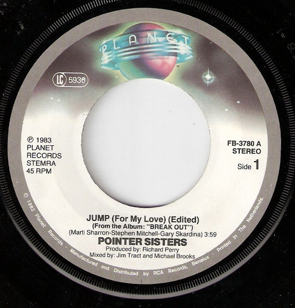 Pointer Sisters : Jump (For My Love) (7", Single)