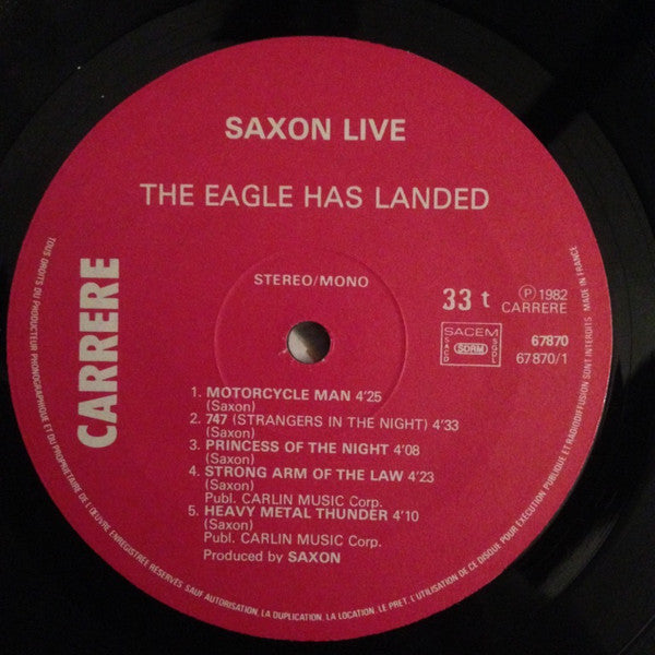 Saxon : The Eagle Has Landed (Live) (LP, Album)