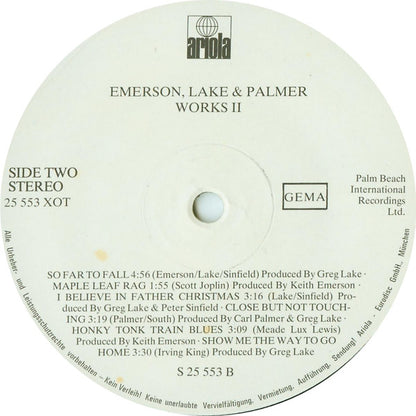 Emerson Lake & Palmer* : Works (Volume 2) (LP, Album, Emb)